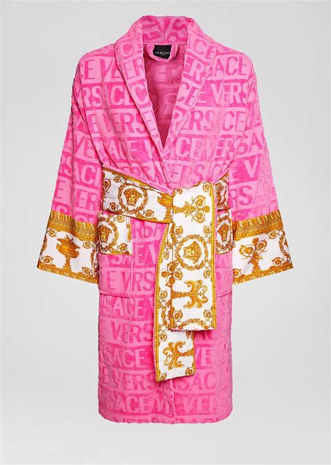 versace hot pink robe|pink and gold Versace robe.